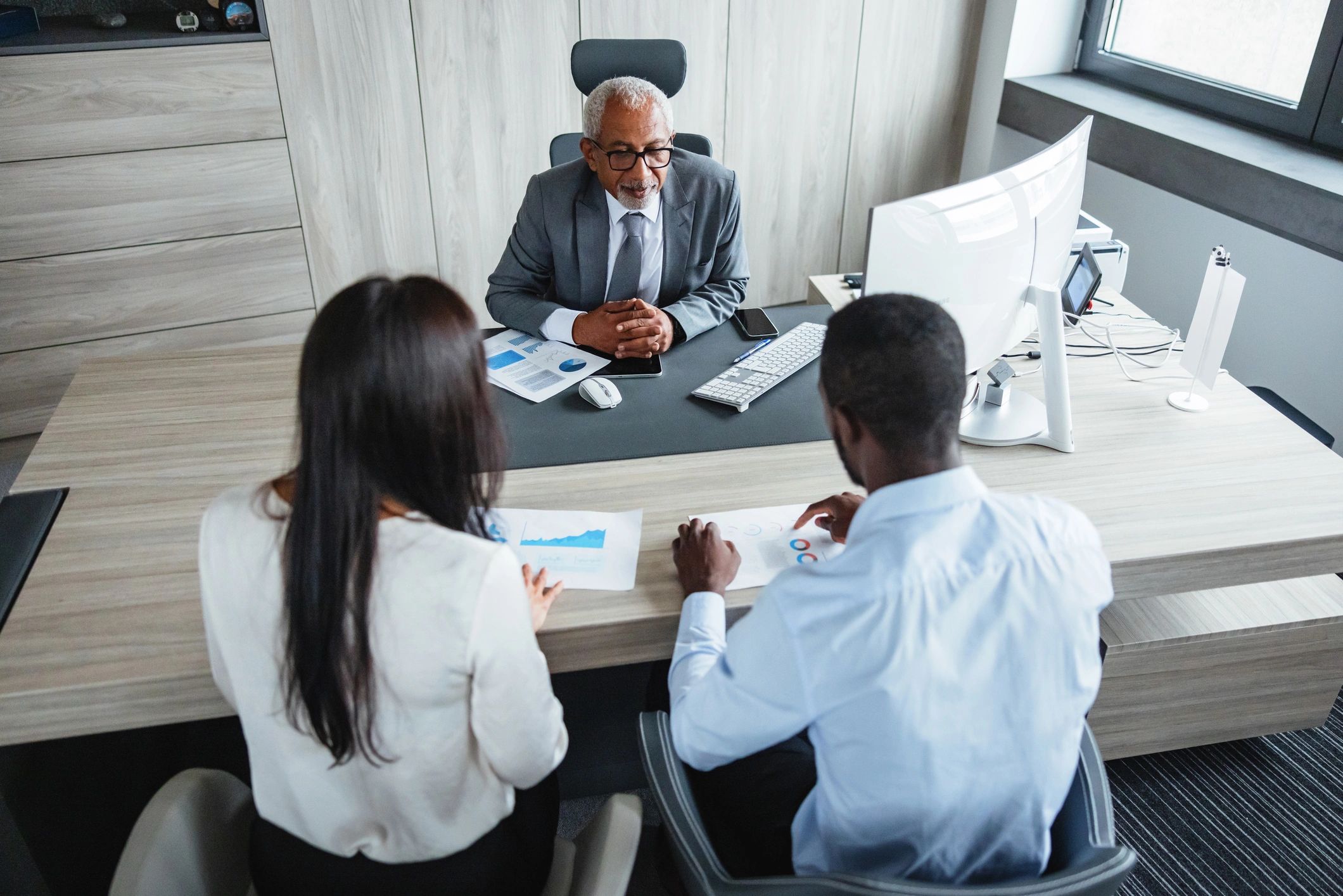 Legal professionals meeting at a conference table