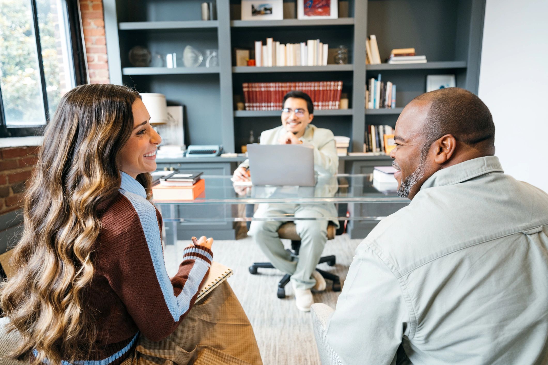 Professional advisory meeting in a modern office